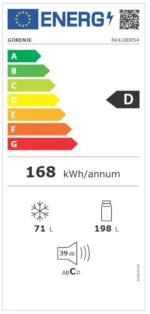 Gorenje Alulfagyasztós hűtőszekrény RK418DPS4 - Image 2