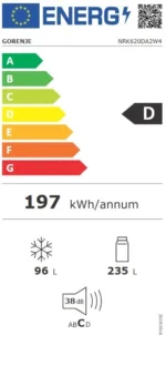 Gorenje Alulfagyasztós hűtőszekrény NRK620DA2W4 - Image 2