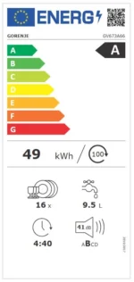 Gorenje GV673A66 beépíthető mosogatógép - Image 2