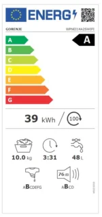 Gorenje Elöltöltős mosógép WPNEI14A2SWIFI - Image 11