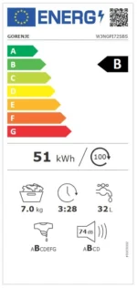 Gorenje Elöltöltős mosógép W3NGPI72SBS - Image 9