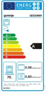 Gorenje Tűzhely GK5C64WH - Image 9